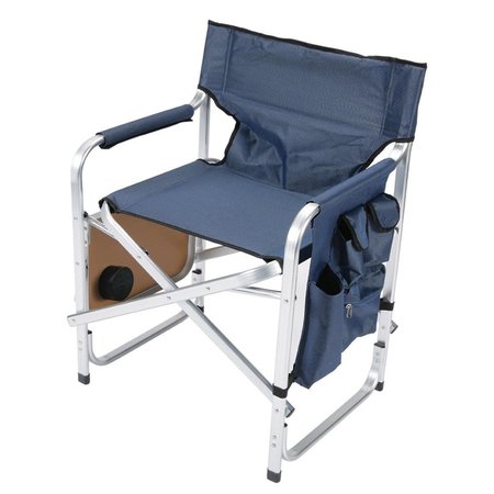TENTO CAMPAIT Directors Chair with Pocket Pouch & Folding Tray - Blue TE350295